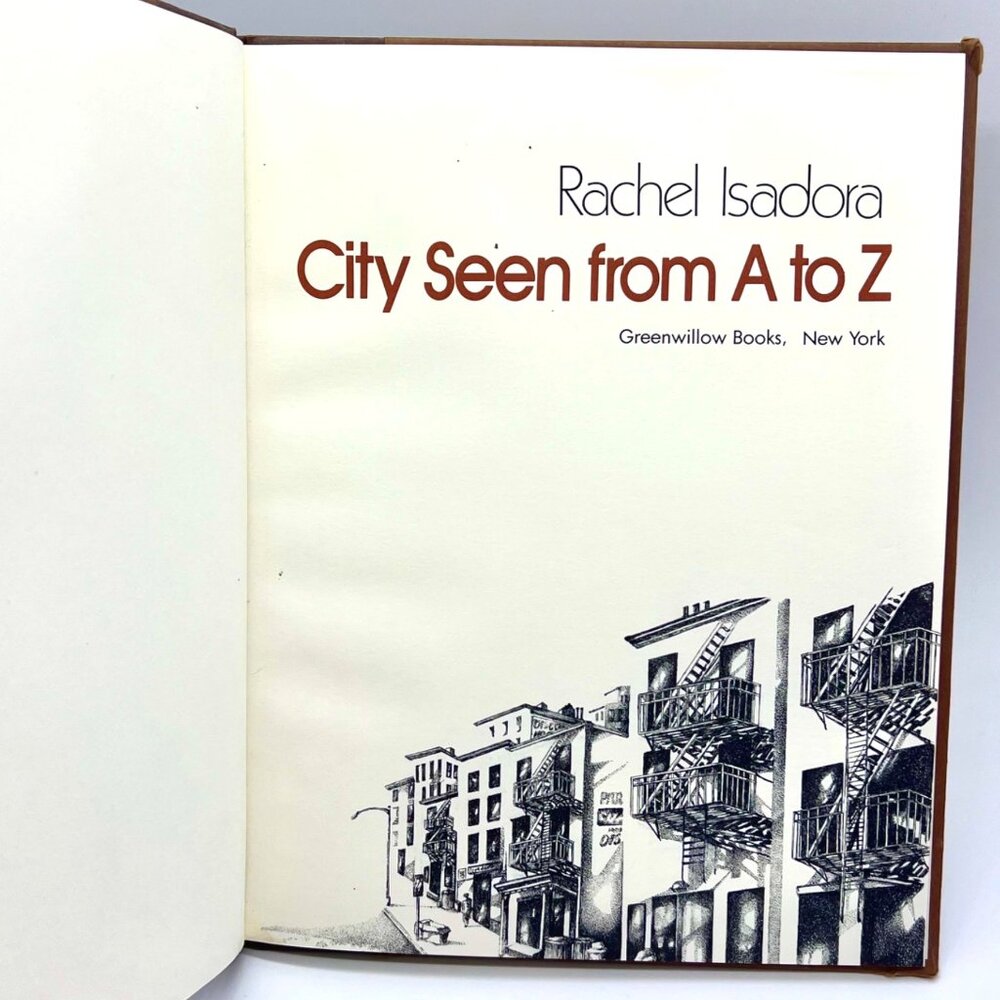 City Seen From A To Z Rachel Isadora 1983 Hardcover First Edition Book